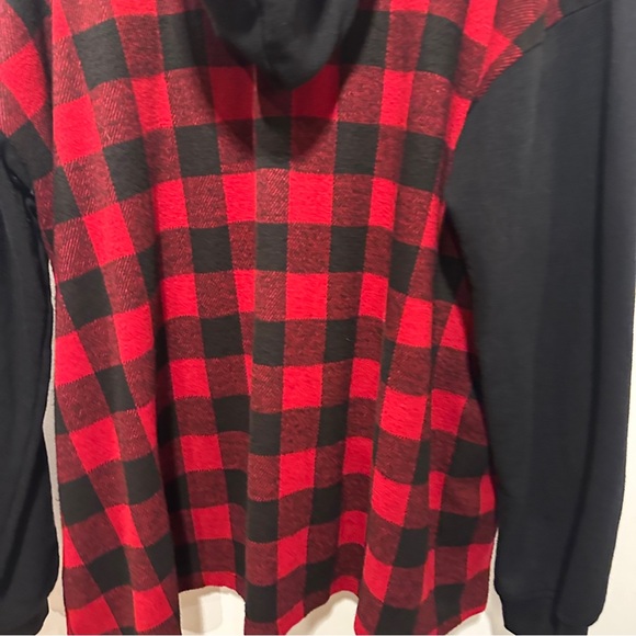 Cato Black and Red Plaid Women's Hoodie - Picture 8 of 8
